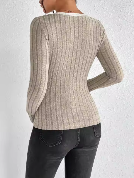 Top a Maniche Lunghe Slim