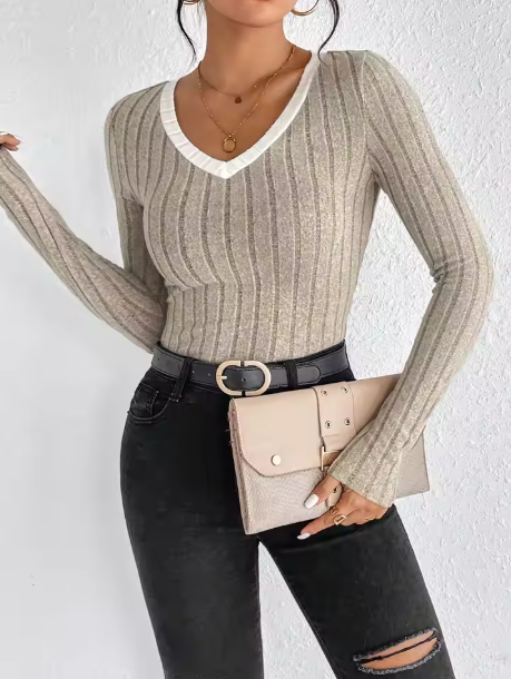 Top a Maniche Lunghe Slim