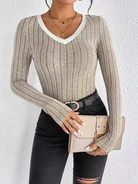 Top a Maniche Lunghe Slim