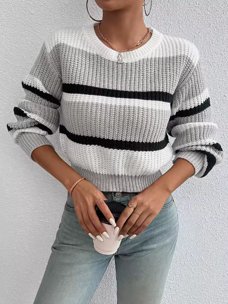 Maglione Donna, Top a Striscie