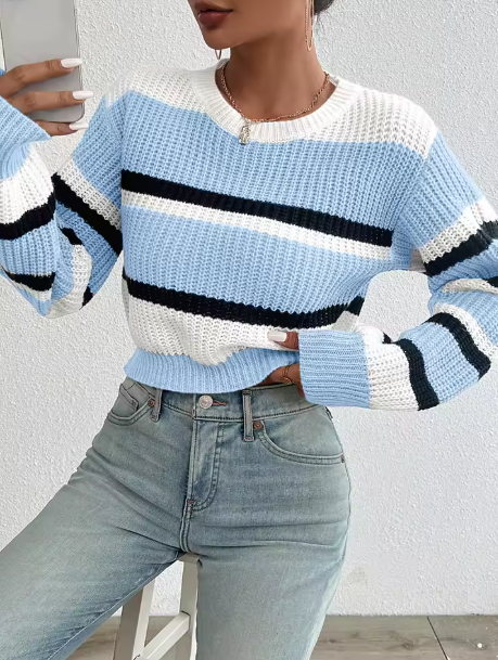 Maglione Donna, Top a Striscie